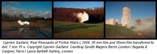 Cyprien Gaillard, Real Remnants of Fictive Wars I, 2004. 35 mm film and 35mm film transferred to dvd. 7 min 15 s. Copyright Cyprien Gaillard. Courtesy Spr�th Magers Berlin London / Bugada & Cargnel, Paris / Laura Bartlett Gallery, London