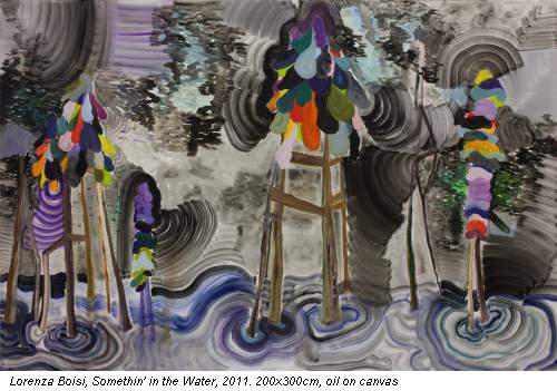 Lorenza Boisi, Somethin' in the Water, 2011. 200x300cm, oil on canvas