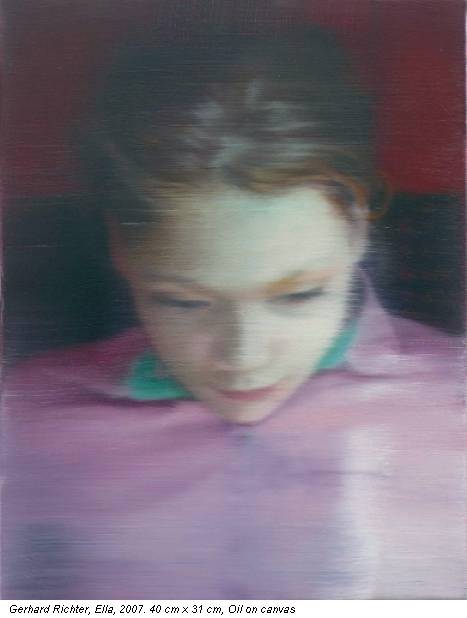 Gerhard Richter, Ella, 2007. 40 cm x 31 cm, Oil on canvas