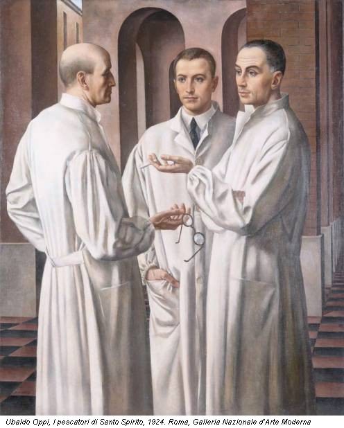 Ubaldo Oppi, I pescatori di Santo Spirito, 1924. Roma, Galleria Nazionale d’Arte Moderna